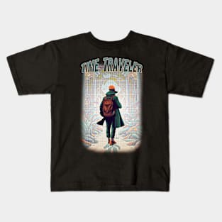 Time traveler art Kids T-Shirt